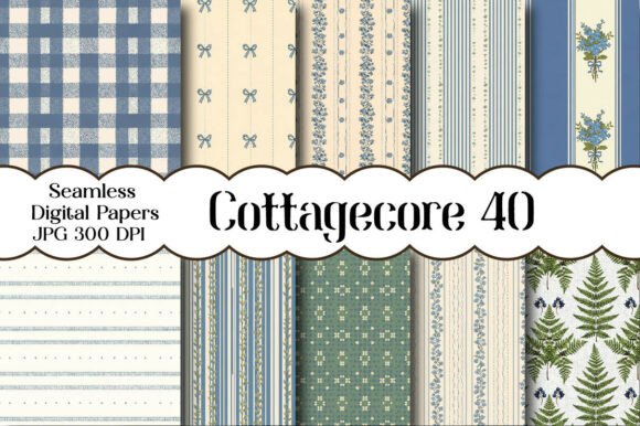 Download Cottagecore Seamless Digital Paper Set - Digital paper set Collection