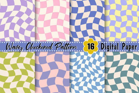 Download Wavy Distorted Checkered Pattern - Wavy Collection